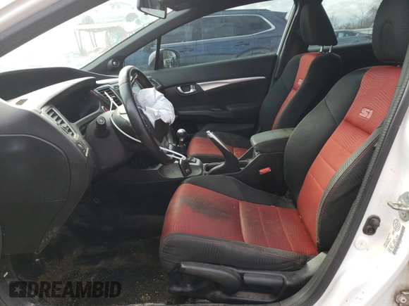 2015 Honda Civic Sedan Si with VIN 2HGFB6E56FH201614, listed as a Copart auction lot 49693005 with 0 mi miles and Salvage Title. Bid and sale history available at carsss.com. Image 7.