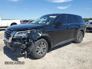 2024 Nissan Pathfinder S z VIN 5N1DR3AA6RC209816, wystawiony jako Copart lot #46153225 z przebiegiem 37 553 mil mil oraz Szkoda całkowita • Salvage title. Historia ofert i sprzedaży dostępna na DreamBid. Obrazek 1.