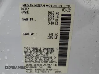 2019 Nissan Altima SR with VIN 1N4BL4CVXKC209736, listed as a Copart auction lot 48534995 with 81,525 mi miles and Salvage Title. Bid and sale history available at carsss.com. Image 14.