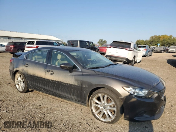 2016 Mazda Mazda6 i Touring with VIN JM1GJ1V50G1432856, listed as a Copart auction lot 75683404 with 0 mi miles and Salvage Title. Bid and sale history available at carsss.com. Image 4.