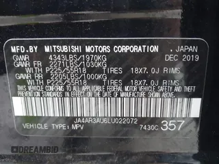 2020 Mitsubishi Outlander Sport ES 2.0 with VIN JA4AR3AU6LU022072, listed as a IAAI auction lot 41880790 with 86,462 mi miles. Bid and sale history available at carsss.com. Image 9.
