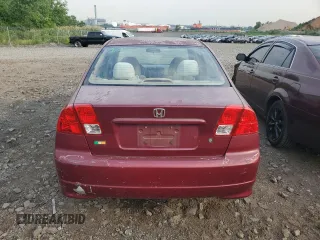 2004 Honda Civic EX with VIN 2HGES26764H537541, listed as a Copart auction lot 60645135 with 142,887 mi miles and Salvage title. Bid and sale history available at DreamBid. Image 6.