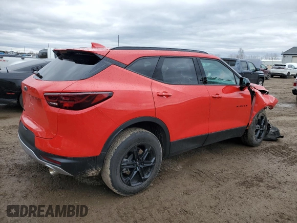 2023 Chevrolet Blazer LT z VIN 3GNKBCR40PS201725, wystawiony jako Copart lot #53100675 z przebiegiem 14 828 mil mil oraz Czysty tytuł • Clean title. Historia ofert i sprzedaży dostępna na DreamBid. Obrazek 3.