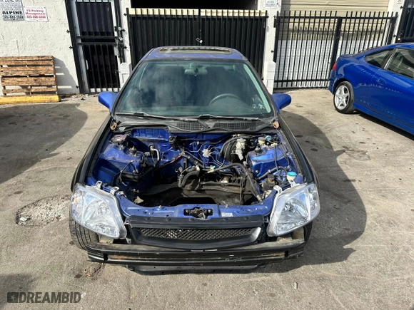 2000 Honda Civic Si with VIN 1HGEM1159YL121874, listed as a Copart auction lot 87539595 with 150,000 mi miles and Clean Title. Bid and sale history available at carsss.com. Image 7.