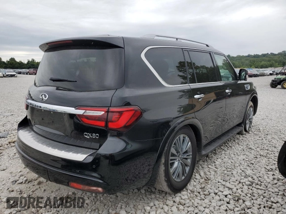 2022 Infiniti QX80 PREMIUM SELECT with VIN JN8AZ2AE1N9292782, listed as a Copart auction lot 66077354 with 55,075 mi miles and Salvage Title. Bid and sale history available at carsss.com. Image 3.