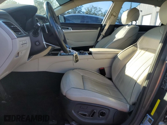 2018 Genesis G80 3.8L with VIN KMHGN4JE7JU249418, listed as a Copart auction lot 76242584 with 86,971 mi miles and Salvage Title. Bid and sale history available at carsss.com. Image 7.