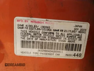 2010 Mitsubishi Lancer GTS with VIN JA32X8HW3AU009411, listed as a Copart auction lot 77786104 with 120,092 mi miles and Salvage Title. Bid and sale history available at carsss.com. Image 12.