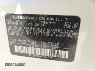 2011 Nissan LEAF SL-e with VIN JN1AZ0CP6BT006053, listed as a IAAI auction lot 42056430 with 60,958 mi miles. Bid and sale history available at carsss.com. Image 9.