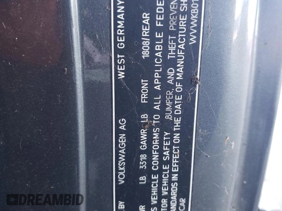 1989 Volkswagen Jetta z VIN WVWKB01G2KW684385, wystawiony jako Copart lot #49694065 z przebiegiem 63 792 mil mil oraz Czysty tytuł • Clean title. Historia ofert i sprzedaży dostępna na DreamBid. Obrazek 12.