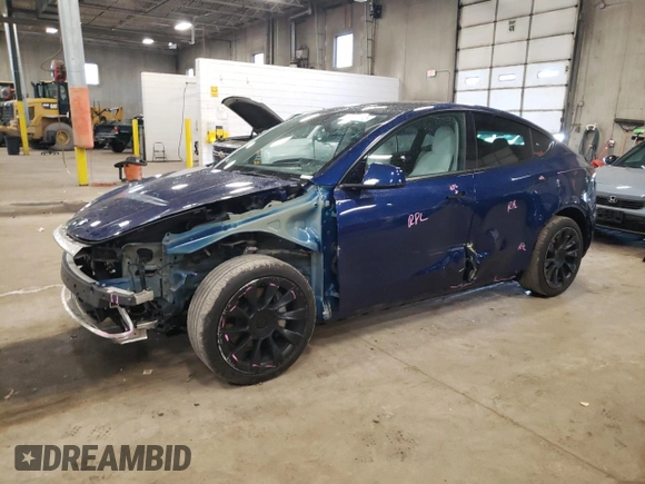 2023 Tesla Model Y Long Range with VIN 7SAYGDEE7PA180793, listed as a Copart auction lot 46706855 with 18,136 mi miles and Non Repairable. Bid and sale history available at DreamBid. Image 1.