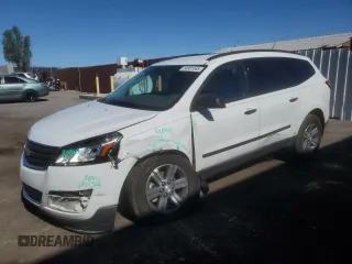 2017 Chevrolet Traverse LS z VIN 1GNKRFED3HJ346960, wystawiony jako Copart lot #56981545 z przebiegiem 109 489 mil mil oraz Szkoda całkowita • Salvage title. Historia ofert i sprzedaży dostępna na DreamBid. Obrazek 1.