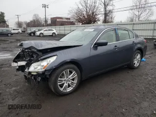 2012 Infiniti G25 x with VIN JN1DV6AR6CM861301, listed as a Copart auction lot 84049974 with 77,539 mi miles and Salvage Title. Bid and sale history available at DreamBid. Image 1.