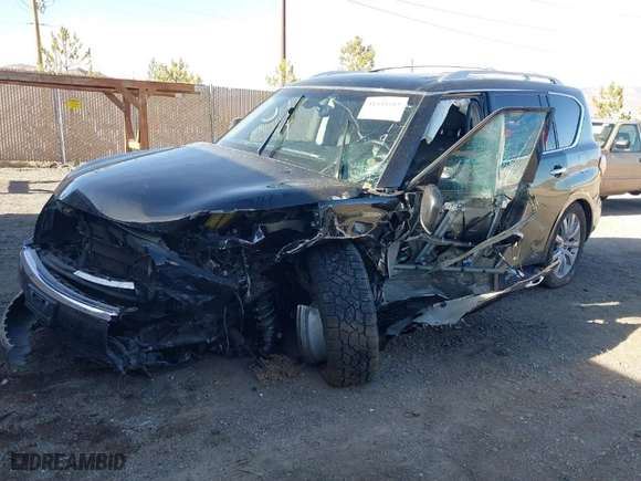 2014 Infiniti QX80 with VIN JN8AZ2NC8E9351691, listed as a IAAI auction lot 41641615 with 1 mi miles. Bid and sale history available at carsss.com. Image 6.