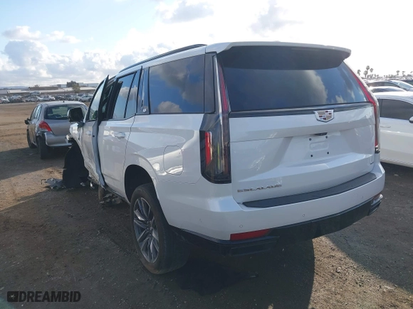 2023 Cadillac Escalade 4WD Sport with VIN 1GYS4FKL2PR239332, listed as a IAAI auction lot 41310578 with 39,836 mi miles. Bid and sale history available at carsss.com. Image 3.