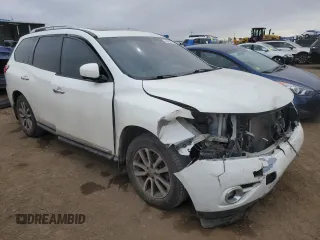 2015 Nissan Pathfinder S z VIN 5N1AR2MM1FC698270, wystawiony jako Copart lot #48763745 z przebiegiem 126 588 mil mil oraz Szkoda całkowita • Salvage title. Historia ofert i sprzedaży dostępna na DreamBid. Obrazek 4.