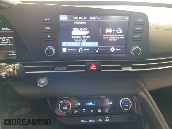 2023 Hyundai Elantra SEL with VIN 5NPLM4AG9PH112118, listed as a IAAI auction lot 42791680 with 47,354 mi miles and . Bid and sale history available at DreamBid. Image 27.