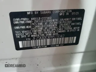 2023 Subaru Forester Premium with VIN JF2SKADCXPH519342, listed as a Copart auction lot 59491745 with 25,581 mi miles and Salvage title. Bid and sale history available at DreamBid. Image 14.
