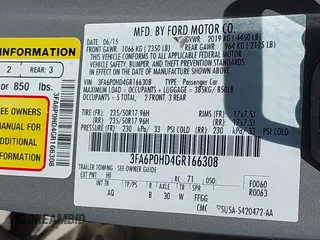2016 Ford Fusion SE with VIN 3FA6P0HD4GR166308, listed as a IAAI auction lot 42609517 with 115,928 mi miles and . Bid and sale history available at DreamBid. Image 9.