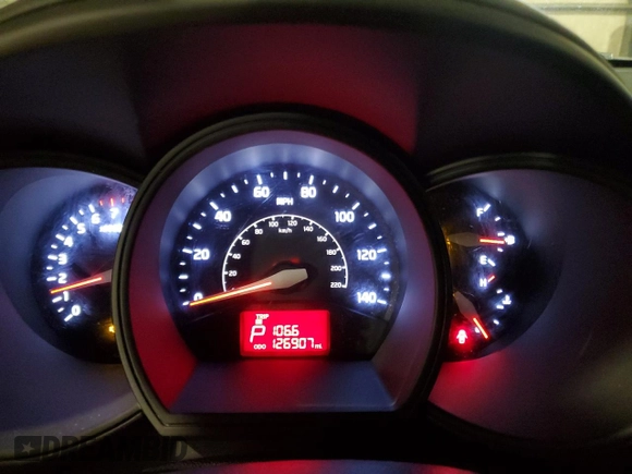 2014 Kia Rio LX with VIN KNADM4A32E6382362, listed as a Copart auction lot 46635005 with 126,907 mi miles and Salvage Title. Bid and sale history available at DreamBid. Image 9.