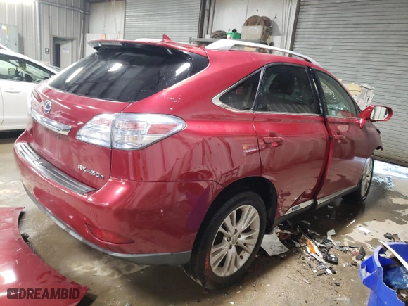 2011 Lexus RX 450h with VIN JTJBC1BA7B2419673, listed as a Copart auction lot 83355124 with 157,095 mi miles and Salvage Title. Bid and sale history available at carsss.com. Image 3.