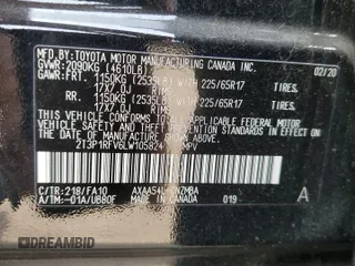 2020 Toyota RAV4 XLE с VIN 2T3P1RFV6LW105824, выставлен на аукционе Copart как лот 61151025 с пробегом 15 174 миль миль и Списание • Salvage title. История ставок и продаж доступна на DreamBid. Изображение 13.