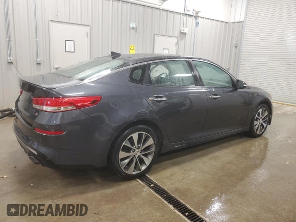 2019 Kia Optima LX with VIN 5XXGT4L35KG291082, listed as a Copart auction lot 87083004 with 135,163 mi miles and Salvage Title. Bid and sale history available at carsss.com. Image 3.