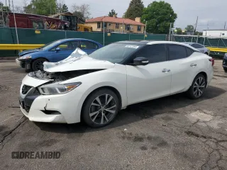 2017 Nissan Maxima Platinum with VIN 1N4AA6AP6HC367629, listed as a Copart auction lot 58747285 with 136,672 mi miles and Salvage title. Bid and sale history available at DreamBid. Image 1.