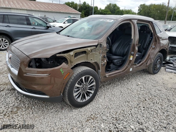 2022 Lincoln Nautilus Standard with VIN 2LMPJ8J97NBL01216, listed as a Copart auction lot 66840114 with 25,304 mi miles and Salvage Title. Bid and sale history available at carsss.com. Image 1.