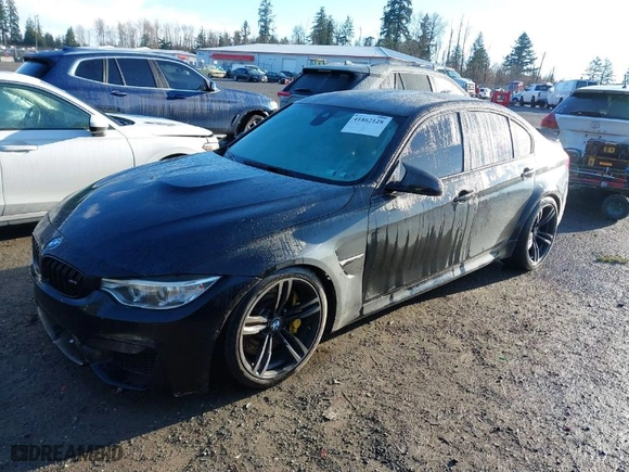 2015 BMW M3 with VIN WBS3C9C5XFP804962, listed as a IAAI auction lot 41862128 with 88,948 mi miles. Bid and sale history available at carsss.com. Image 14.