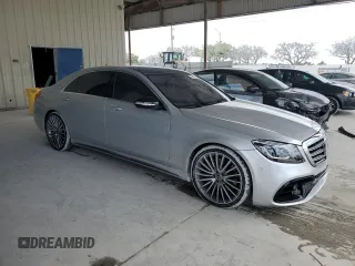 2015 Mercedes-Benz S 550 with VIN WDDUG8CB9FA157513, listed as a Copart auction lot 55181955 with 61,477 mi miles and Salvage Title. Bid and sale history available at carsss.com. Image 4.