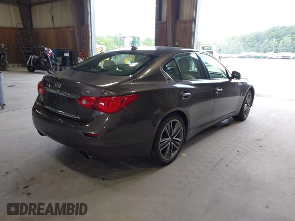 2014 Infiniti Q50 Sport with VIN JN1BV7AR5EM694526, listed as a IAAI auction lot 42782010 with 145,152 mi miles and . Bid and sale history available at DreamBid. Image 4.