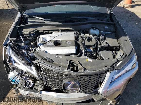 2022 Lexus UX 250h F Sport with VIN JTHE9JBH2N2062143, listed as a Copart auction lot 77345634 with 13,118 mi miles and Salvage Title. Bid and sale history available at DreamBid. Image 12.