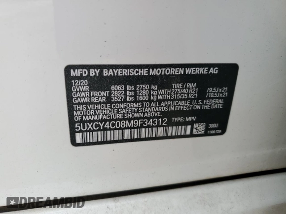 2021 BMW X6 sDrive40i z VIN 5UXCY4C08M9F34312, wystawiony jako Copart lot #87206474 z przebiegiem 67 851 mil mil oraz Czysty tytuł • Clean title. Historia ofert i sprzedaży dostępna na DreamBid. Obrazek 13.