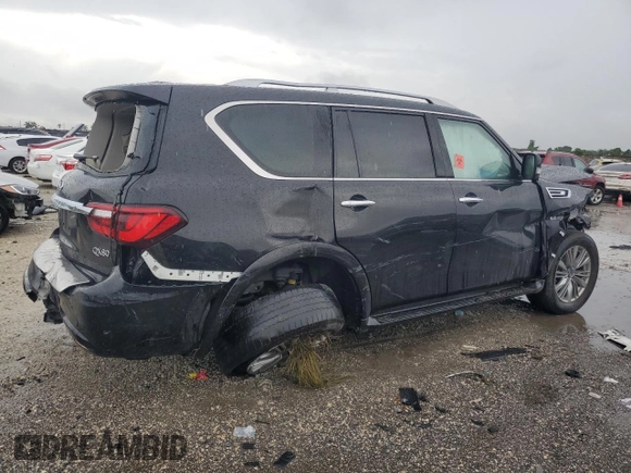 2018 Infiniti QX80 with VIN JN8AZ2NF0J9663296, listed as a Copart auction lot 74914604 with Not Provided miles and Non Repairable. Bid and sale history available at carsss.com. Image 3.