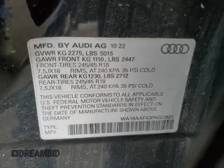 2023 Audi A4 allroad Premium Plus with VIN WA18AAF43PA023528, listed as a Copart auction lot 66128014 with 8,960 mi miles and Salvage Title. Bid and sale history available at carsss.com. Image 13.