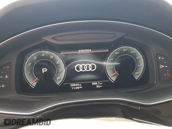 2021 Audi Q8 Premium Plus with VIN WA1BVAF10MD034366, listed as a Copart auction lot 59676554 with 50,640 mi miles and Salvage Title. Bid and sale history available at carsss.com. Image 9.