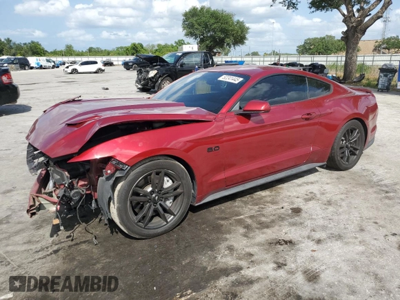 2016 Ford Mustang GT with VIN 1FA6P8CFXG5215179, listed as a Copart auction lot 52241445 with 45,435 mi miles and Salvage Title. Bid and sale history available at carsss.com. Image 1.