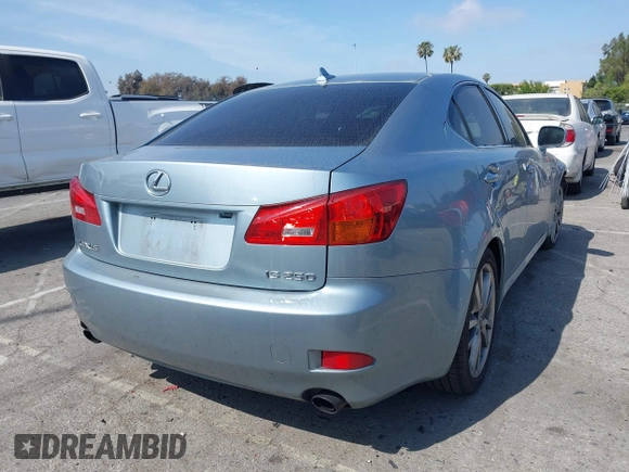 2008 Lexus IS 250 with VIN JTHBK262082063010, listed as a IAAI auction lot 42074210 with 254,695 mi miles. Bid and sale history available at carsss.com. Image 4.