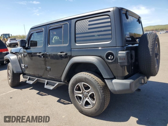 2020 Jeep Wrangler Unlimited Sport S with VIN 1C4HJXDN9LW164413, listed as a Copart auction lot 55100385 with 63,816 mi miles and Salvage title. Bid and sale history available at DreamBid. Image 2.