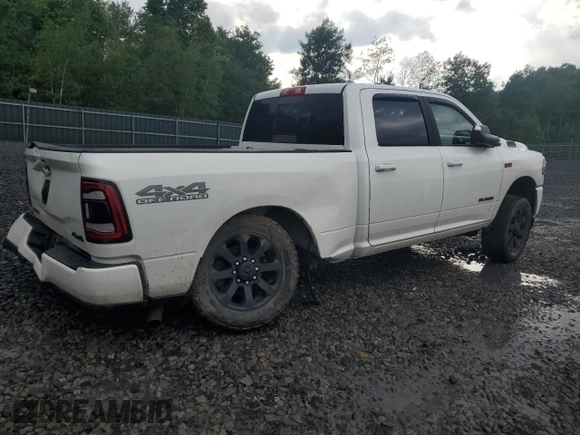 2021 Ram 2500 Big Horn with VIN 3C6UR5DJ2MG524699, listed as a Copart auction lot 59878615 with 87,587 mi miles and Salvage title. Bid and sale history available at DreamBid. Image 3.