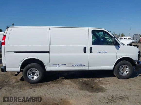 2023 Chevrolet Express Cargo with VIN 1GCWGAFP9P1211380, listed as a IAAI auction lot 42654475 with 58,429 mi miles and . Bid and sale history available at DreamBid. Image 14.