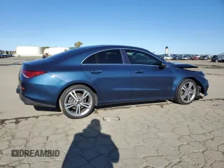 2020 Mercedes-Benz CLA 250 with VIN WDD5J4GB7LN066737, listed as a Copart auction lot 51525425 with 34,530 mi miles and Salvage Title. Bid and sale history available at DreamBid. Image 3.