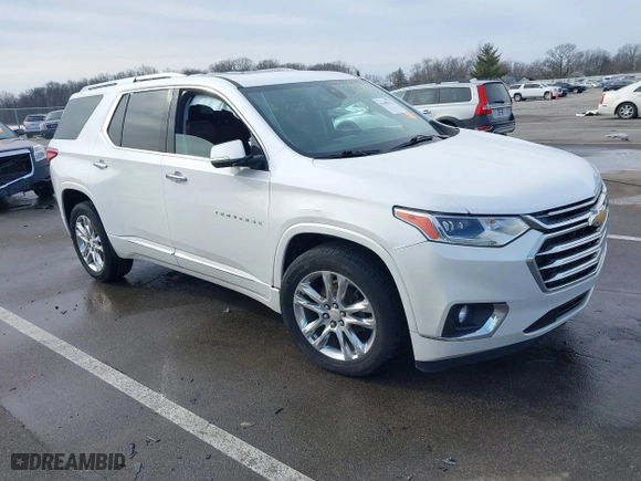 2018 Chevrolet Traverse High Country with VIN 1GNEVKKWXJJ237120, listed as a IAAI auction lot 41458312 with 125,626 mi miles. Bid and sale history available at carsss.com. Image 1.