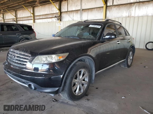 2008 Infiniti FX35 with VIN JNRAS08W58X200950, listed as a Copart auction lot 77181374 with 124,916 mi miles and Clean Title. Bid and sale history available at carsss.com. Image 1.