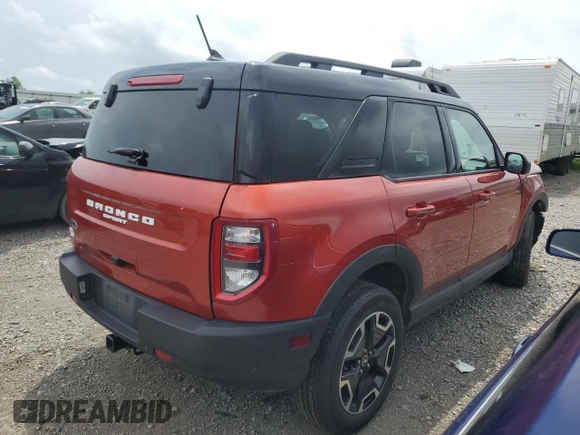 2022 Ford Bronco Sport Outer Banks with VIN 3FMCR9C6XNRD94682, listed as a Copart auction lot 59913785 with 25,201 mi miles and Salvage title. Bid and sale history available at DreamBid. Image 3.