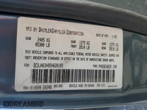 2005 Chrysler 300 with VIN 2C3JA63H95H628183, listed as a Copart auction lot 50269975 with 237,375 mi miles and Salvage Title. Bid and sale history available at carsss.com. Image 15.