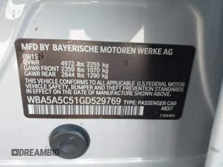 2016 BMW 5 Series 528i z VIN WBA5A5C51GD529769, wystawiony jako IAAI lot #41870800 z przebiegiem 76 288 mil mil oraz . Historia ofert i sprzedaży dostępna na DreamBid. Obrazek 9.