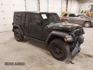 2024 Jeep Wrangler Sport S with VIN 1C4PJXDG4RW218996, listed as a IAAI auction lot 42088856 with 10,717 mi miles and . Bid and sale history available at DreamBid. Image 1.