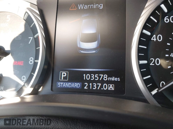 2018 Infiniti Q50 3.0t LUXE with VIN JN1EV7AP7JM363310, listed as a IAAI auction lot 40924400 with 103,578 mi miles. Bid and sale history available at carsss.com. Image 7.