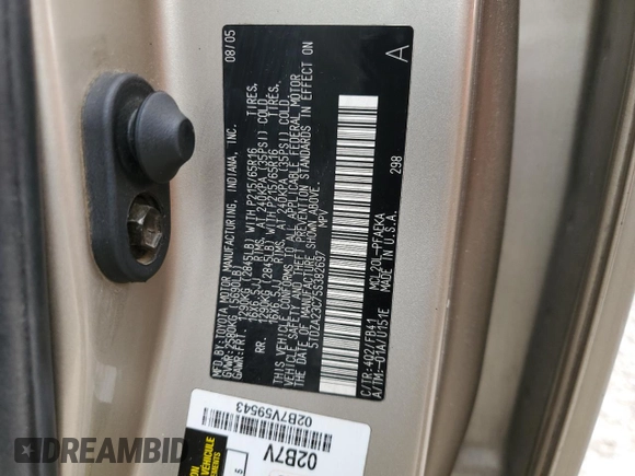 2005 Toyota Sienna CE with VIN 5TDZA23C75S382697, listed as a Copart auction lot 47294415 with 254,796 mi miles and Clean Title. Bid and sale history available at carsss.com. Image 13.